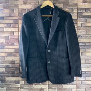 Mens Ibiza Wool Brown & Black Wool Blazer 40R